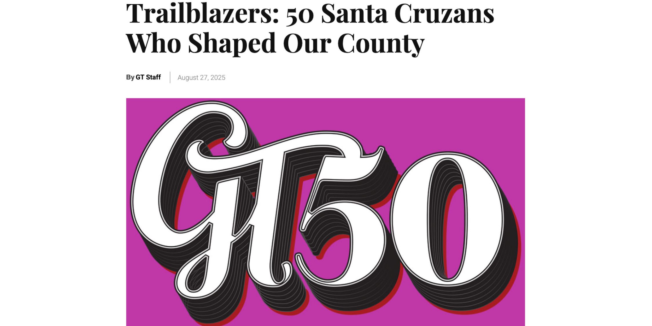 Good Times 50 Trailblazers Feature