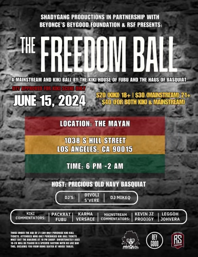 Flyer FREEDOM BALL FLYER - FREEDOM BALL FRONT